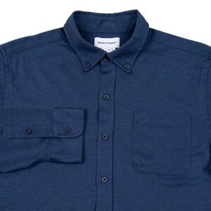 Ministry of Supply Shirt Mens Large Slim Blue Long Sleeve Button Up Commuter